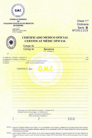 Certificado medico